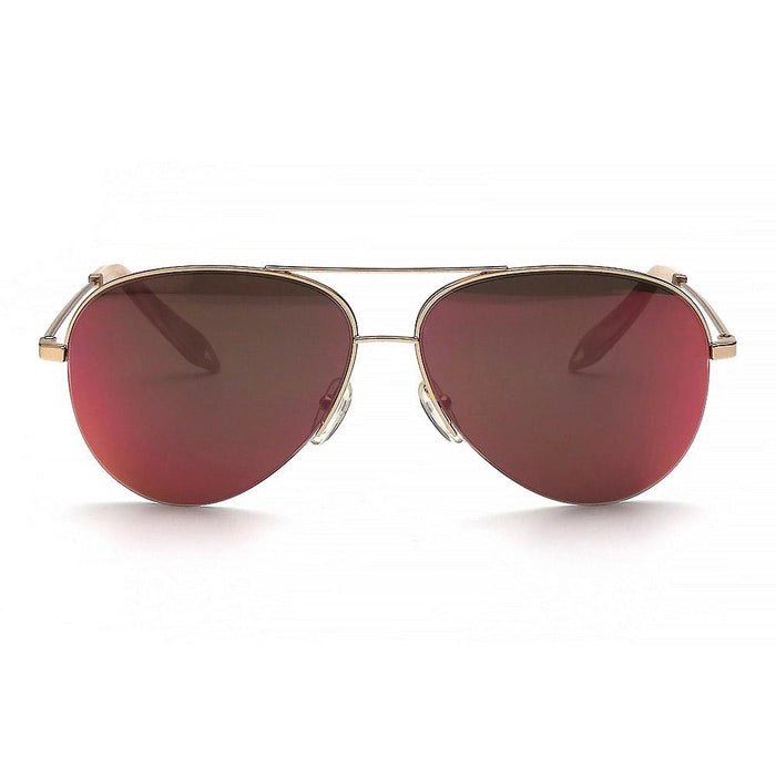 Victoria Beckham Classic Aviator 60mm Mirror Sunglasses Gold