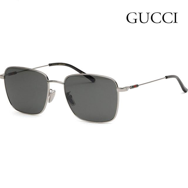 GUCCI Silver Metal Square Sunglasses Unisex Asian Fit GG2097SK 001