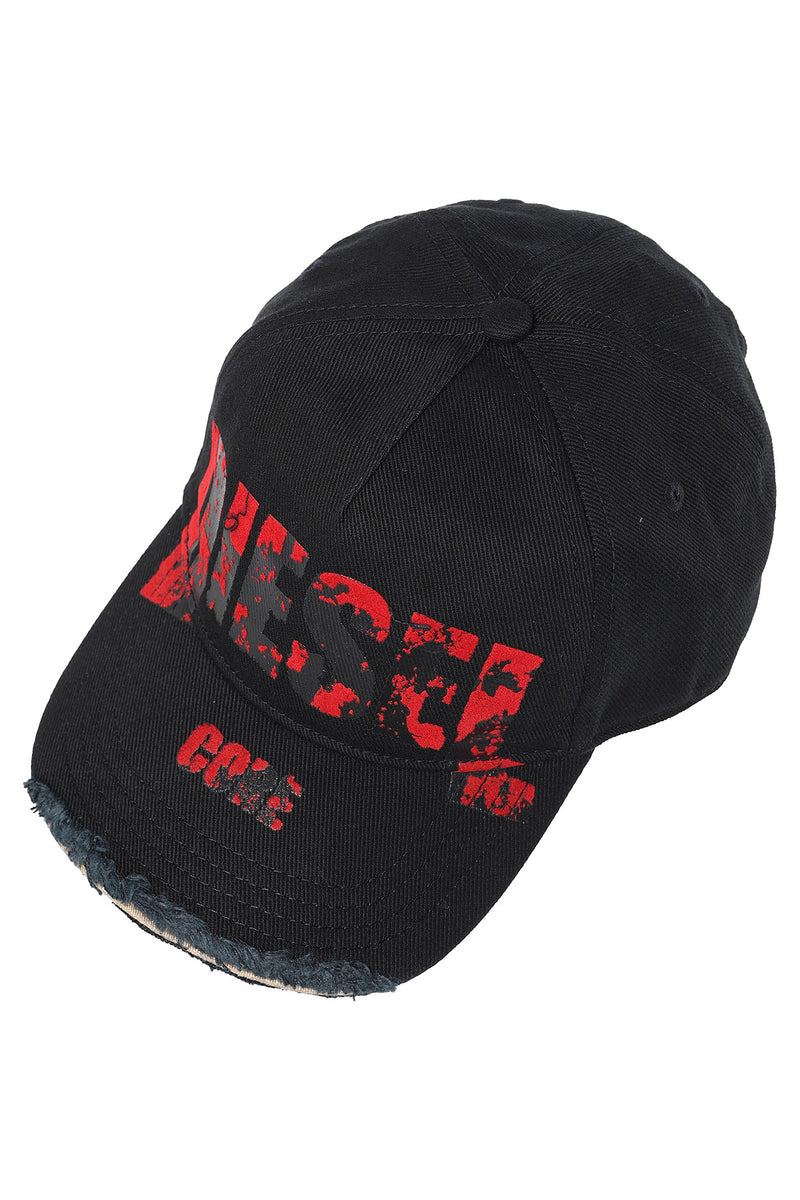 DIESEL Black Red Chase Hat Unisex Cap A174130PFAA 9XX