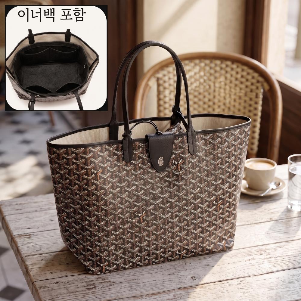 GOYARD Black Saint Louis PM Women's Tote Bag