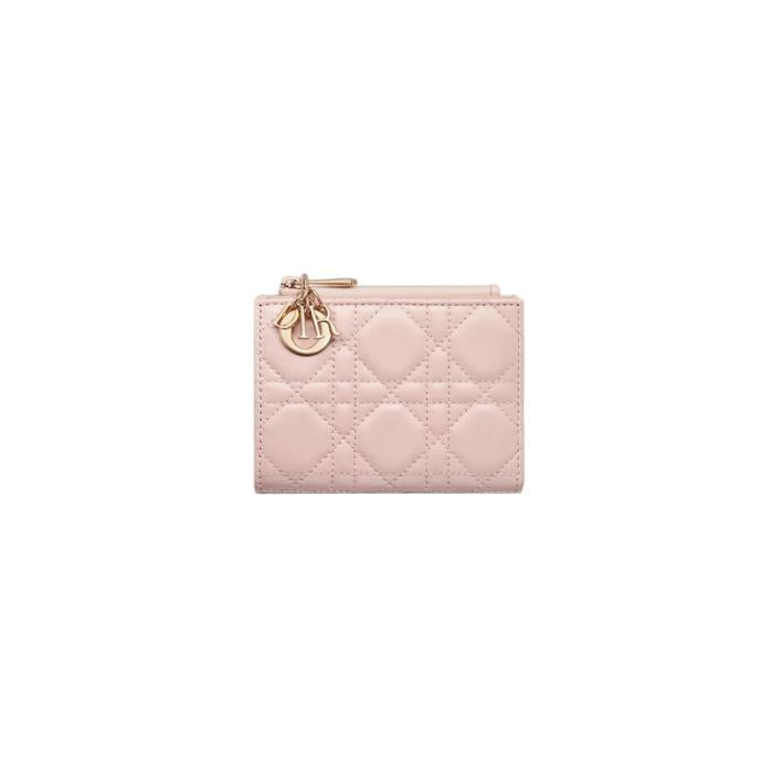 DIOR Lady Dior Dahlia Leather Compact Wallet S6037ONMJ M413