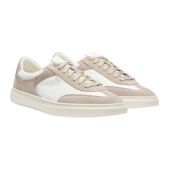HUGO BOSS Leather Low-Top Sneakers for Men 50567947 122 OPEN WHITE DOM