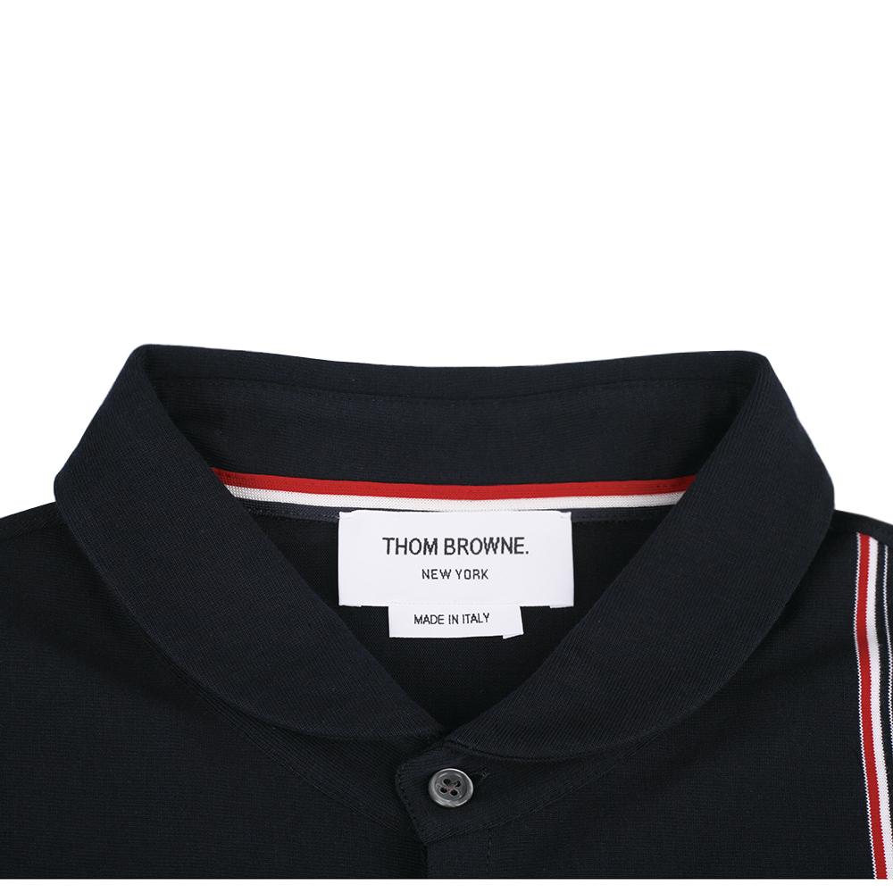 THOM BROWNE Navy Sprite Polo Short Sleeve T-Shirt