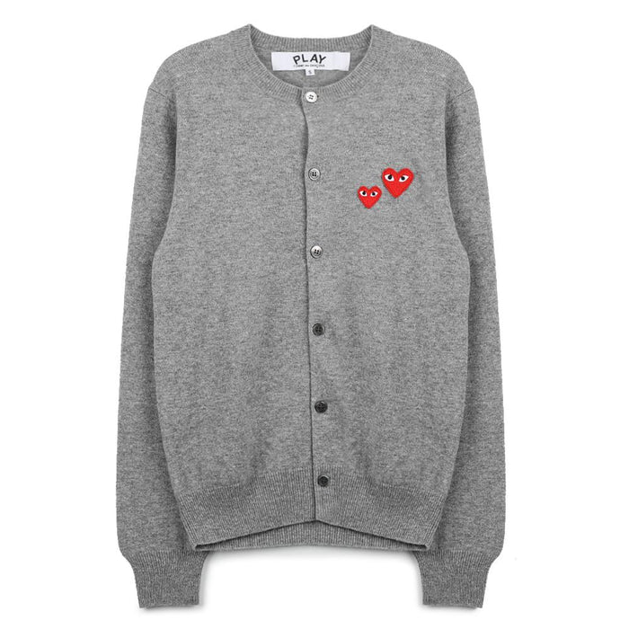 Comme des Garcons Double Heart Patch Unisex Cardigan AX N071 051 1