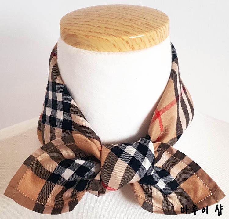 BURBERRY Classic Nova Check Petite Scarf Beige Cotton Unisex