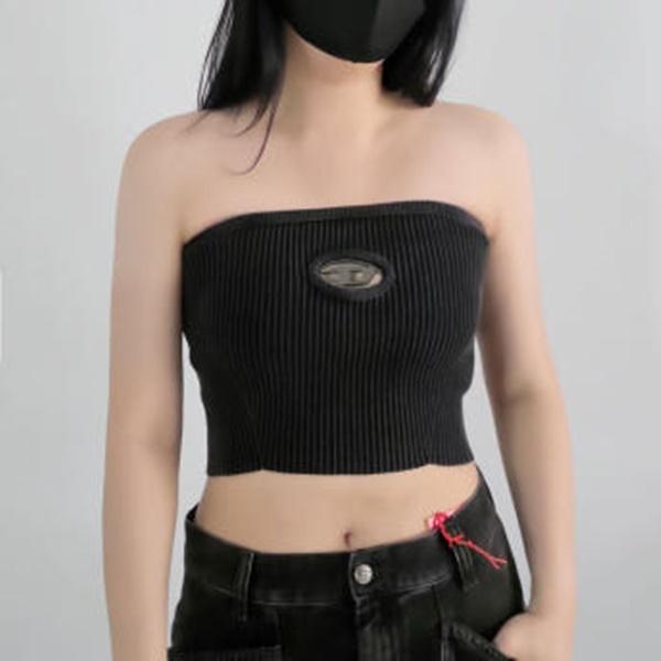 DIESEL Women’s Black Cutout D Logo Tube Top A148130AKBQ