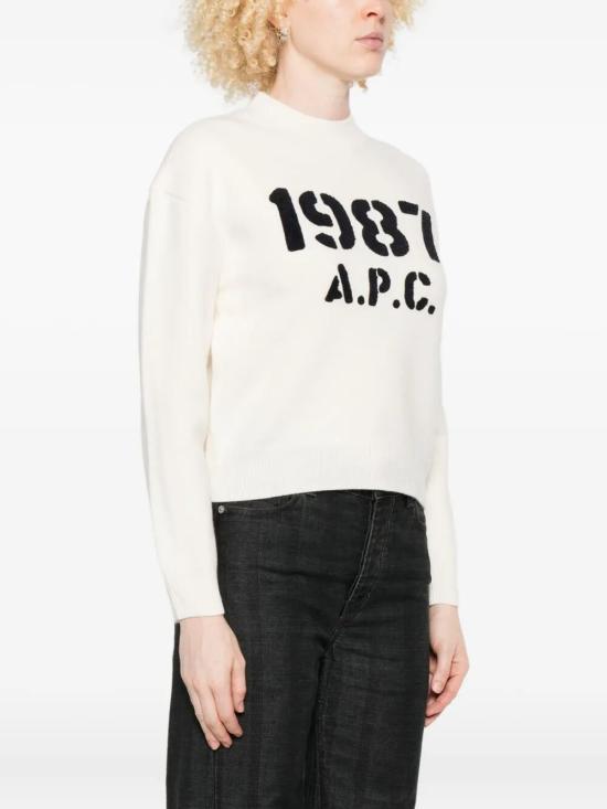 A.P.C. Ecru Wool Blend Crewneck Sweater WVBDKF23462 AAD