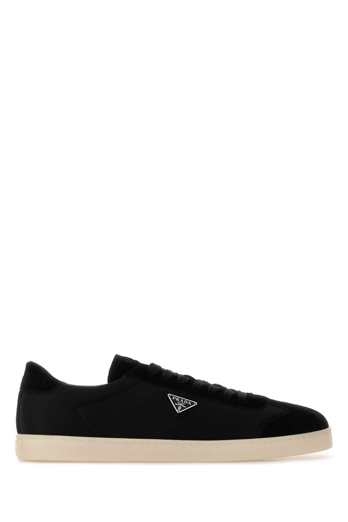 PRADA Leather Low-Top Sneakers Black Men’s