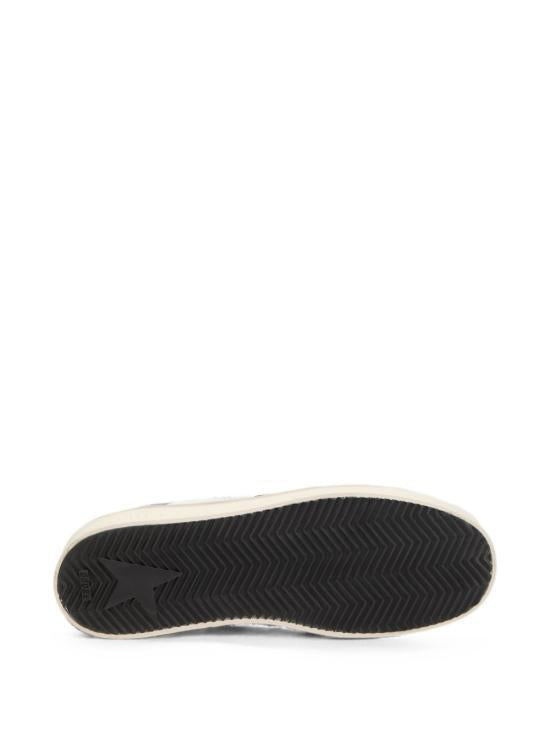 GOLDEN GOOSE Beige Ink Blue Leather Low-Top Sneakers for Men