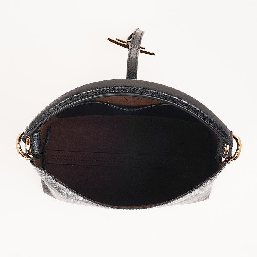 Tods T Timeless Mini Bucket Bag Black Leather Shoulder Bag Women
