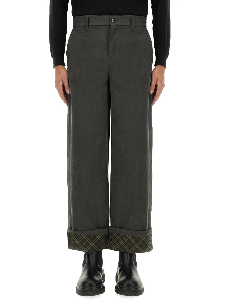 BURBERRY Black Wool Slim Fit Suit Trousers