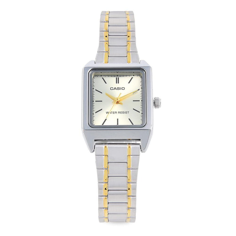 Casio Two-Tone Stainless Steel Women’s Dress Watch LTP V007SG 9EUDF