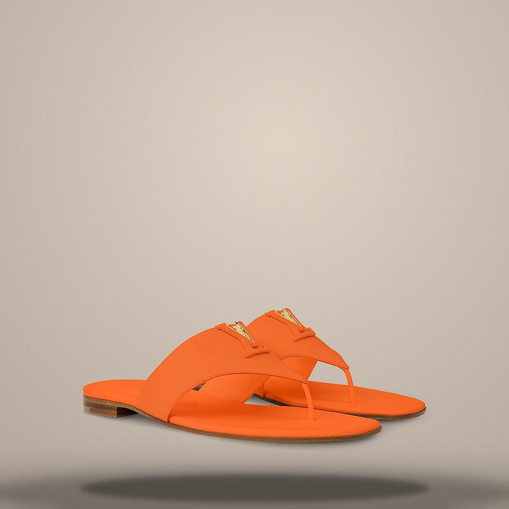Louis Vuitton Mare Lace-Up Flat Orange Men's Sandals 1AK3UR