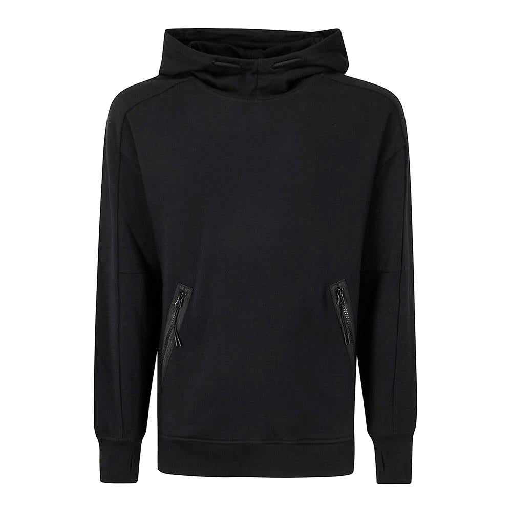 CP Company Black Goggle Hoodie Sweatshirt for Men 17CMSS026A 005086W 999