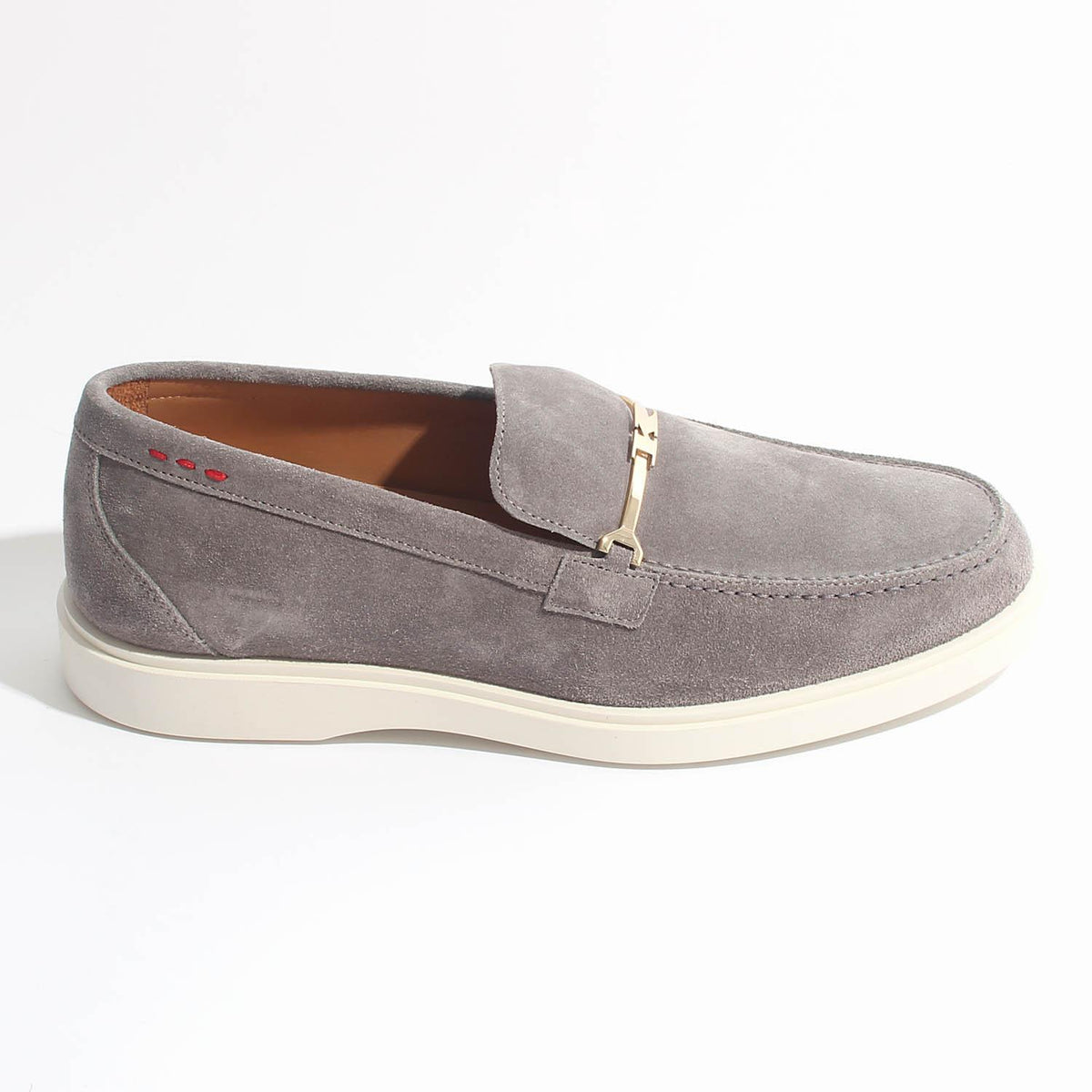 Kiton Dark Gray Suede Loafers Men’s USSA045 N0099 808