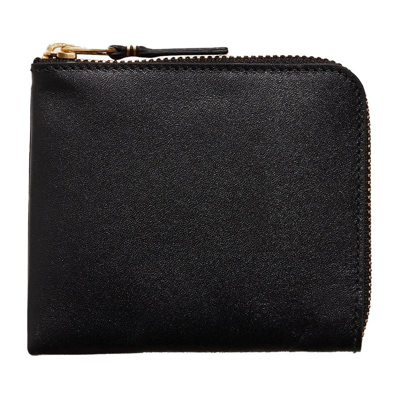 Comme des Garcons Classic Zip Wallet Black Unisex Leather Bifold