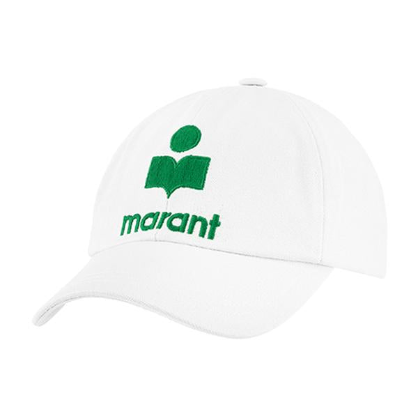 Isabel Marant Tyrone Logo Embroidered Cap White Men’s Accessory
