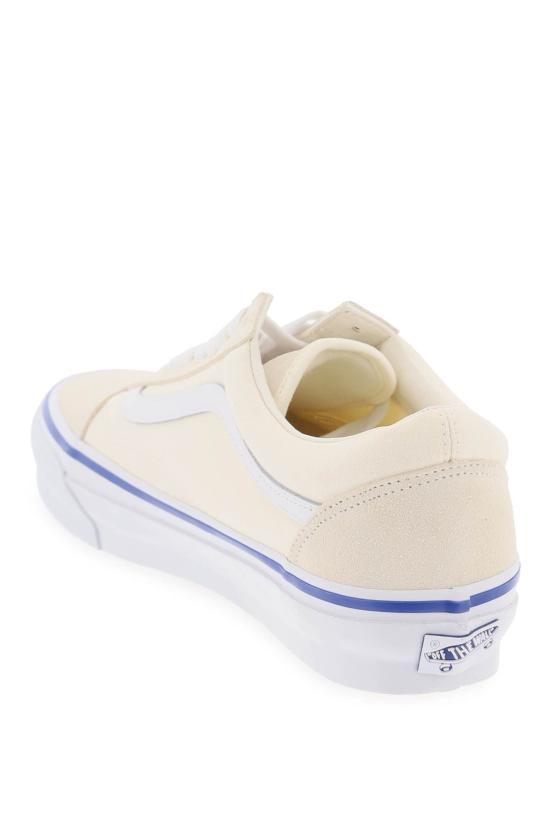 Vans White Low-Top Sneakers Men’s Leather Lace-Up Shoes