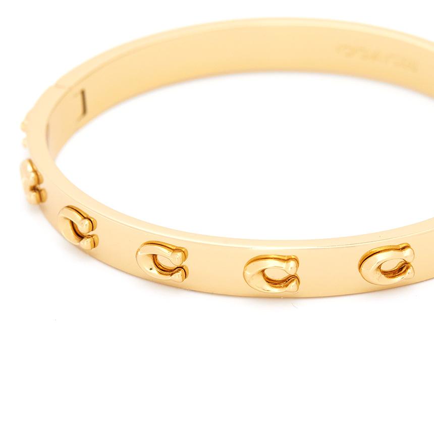 Coach Signature Women's Bangle Bracelet 335948 GLD 710