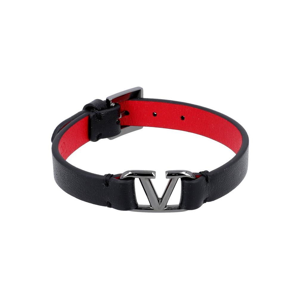 VALENTINO Garavani V Logo Leather Men's Bracelet 8Y2J0M67 TCZ 0SM