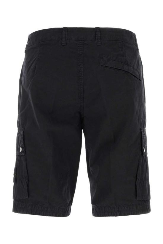 STONE ISLAND Navy Blue Cotton Drawstring Short Pant 8015L11WAA0120 NAVY BLUE DOM