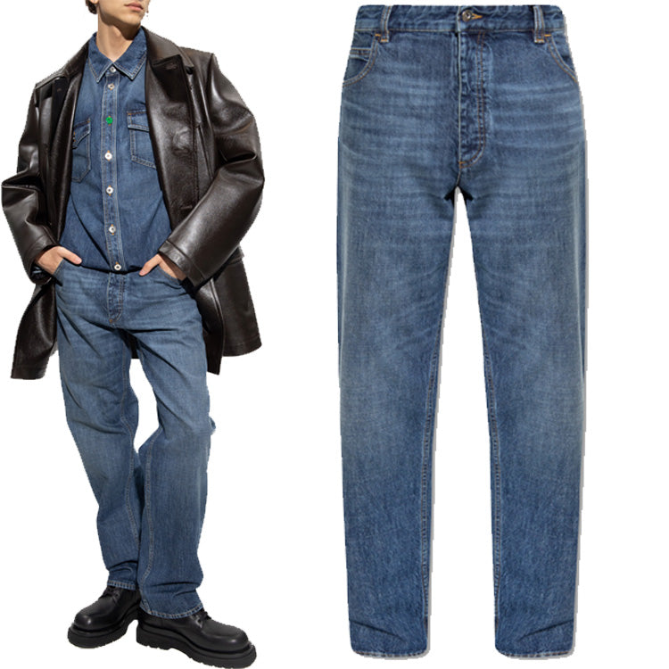 Bottega Veneta Men’s Regular Fit Denim Jeans Blue