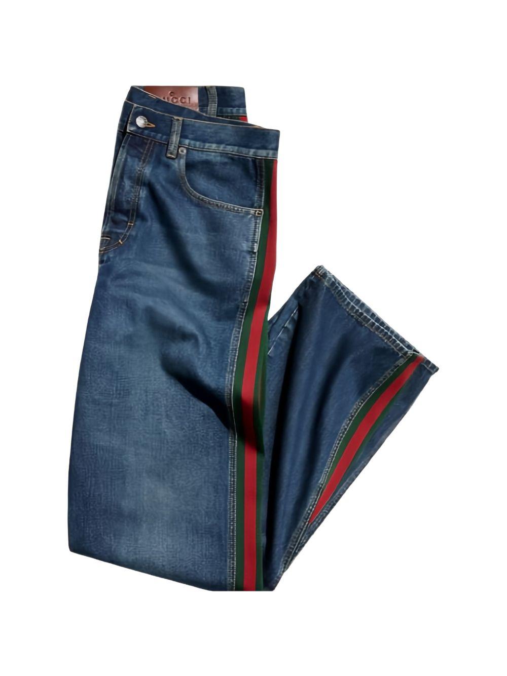 GUCCI Blue Denim Jeans Men's Pants