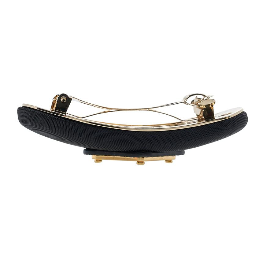 PRADA Re-Nylon Hair Clip Women Brown Hair Accessory