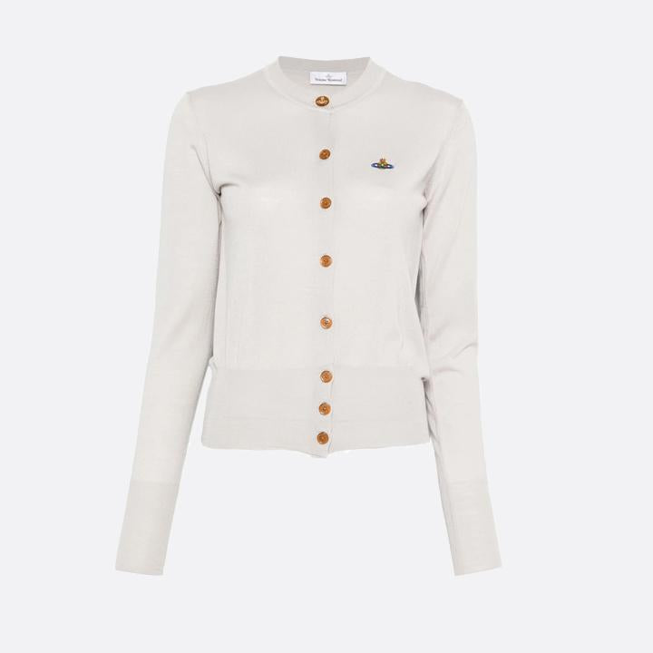 Vivienne Westwood Bea Cardigan Light Gray Knit