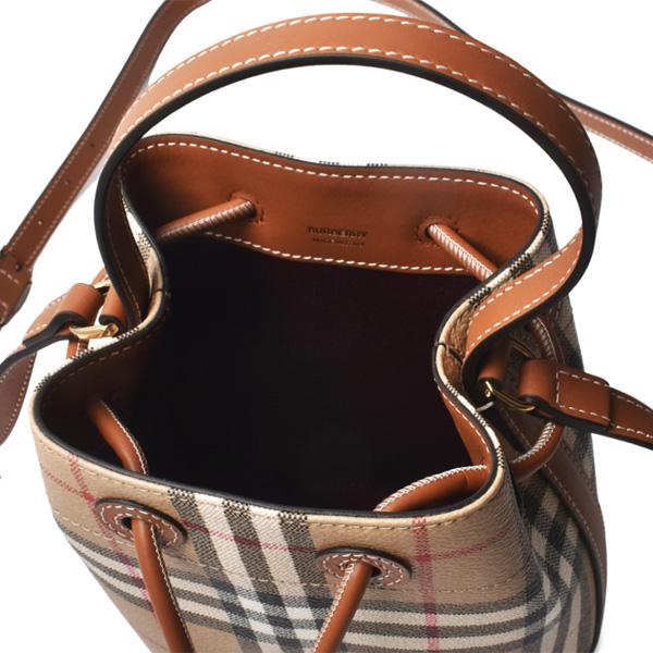 BURBERRY Mini TB Check Bucket Shoulder Bag