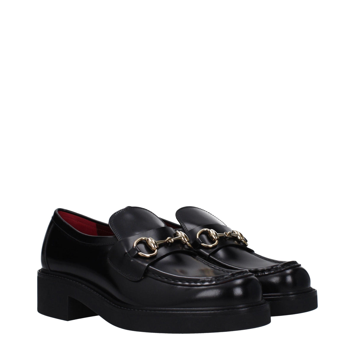 GUCCI Black Leather Loafers