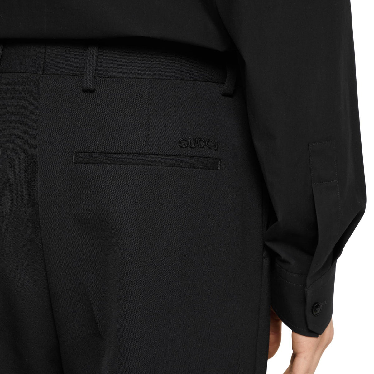 GUCCI Black Wool Suit Pants