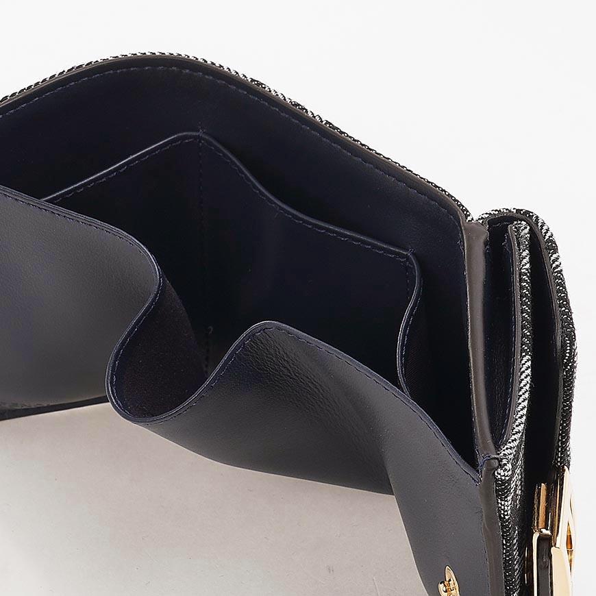 FENDI Baguette Micro Bi-Fold Wallet Women Leather Brown