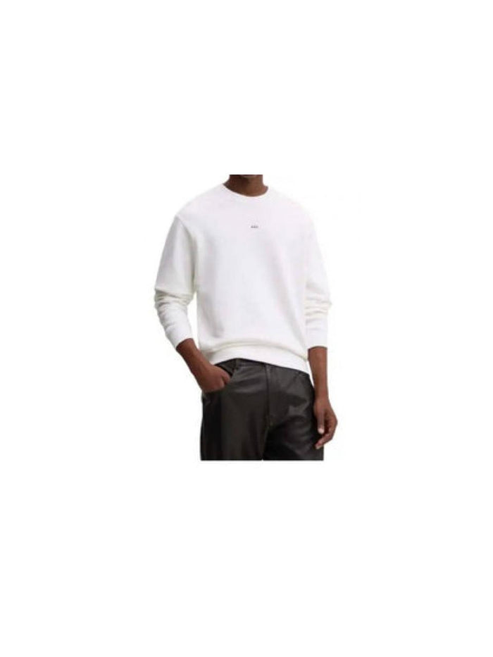 A.P.C. Boxy Micro Logo Sweatshirt Men’s Crewneck Black Cotton