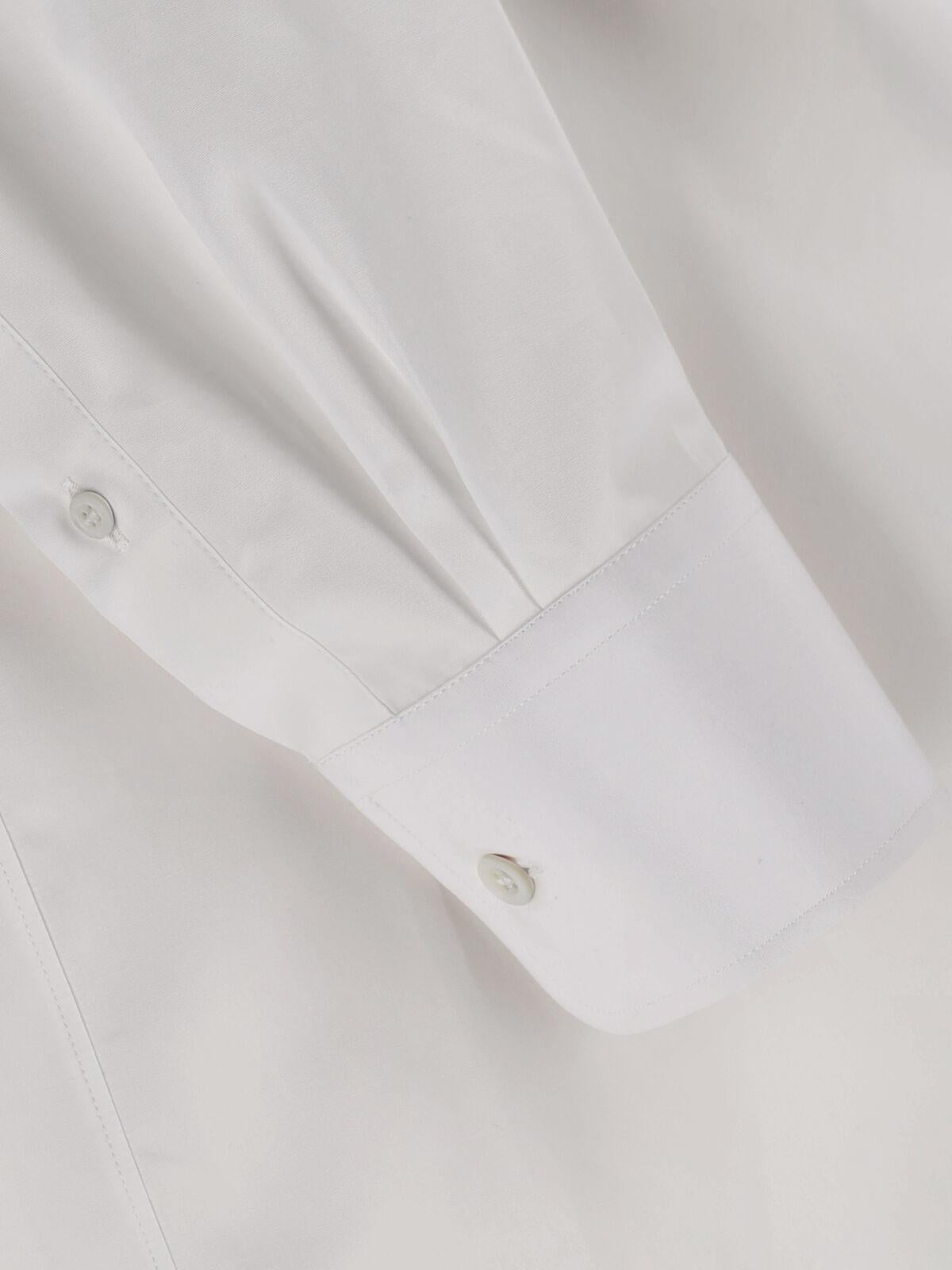 Maison Margiela Long Sleeve Shirt White Cotton Poplin