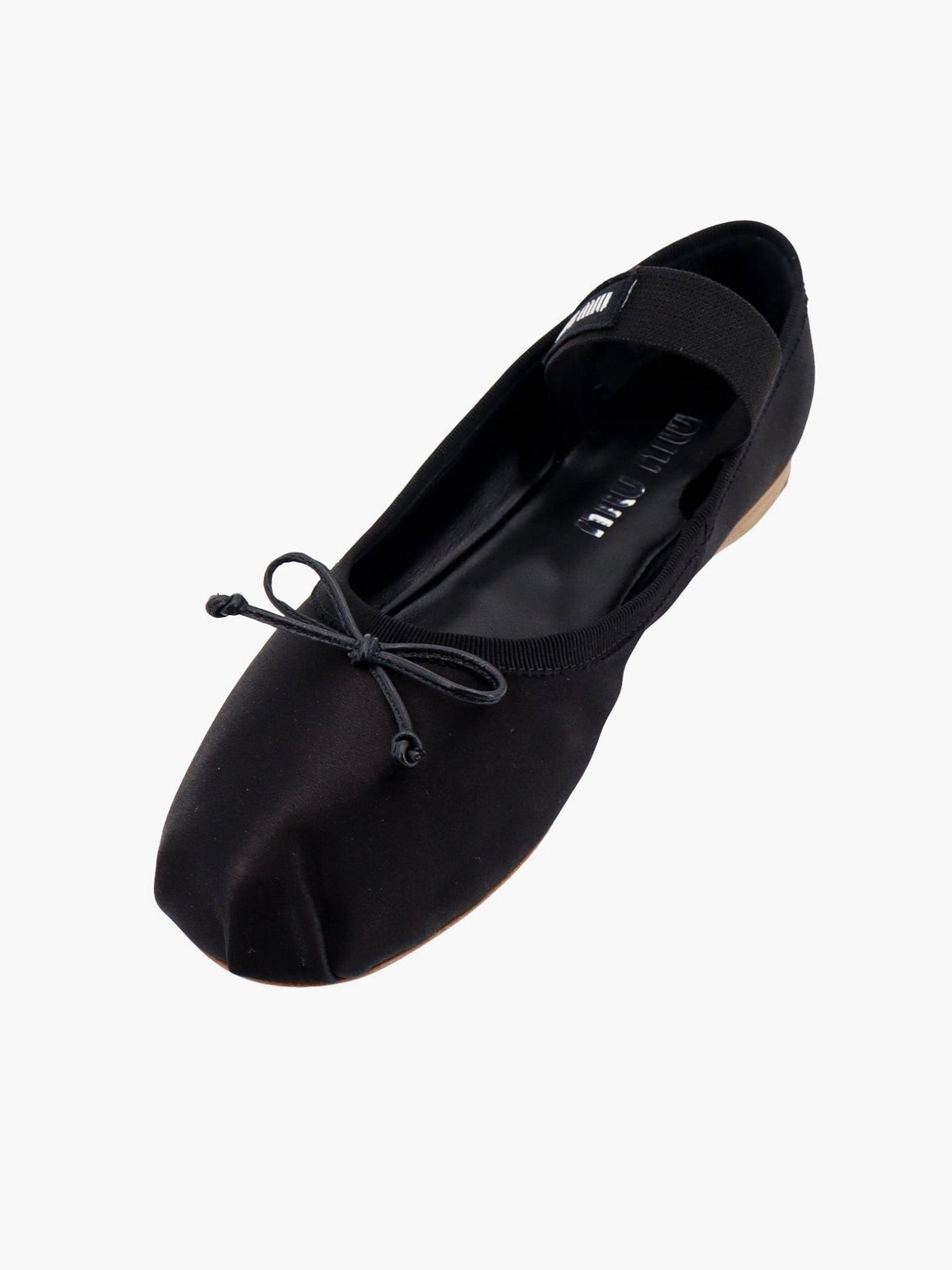 Miu Miu Black Leather Flat Shoes