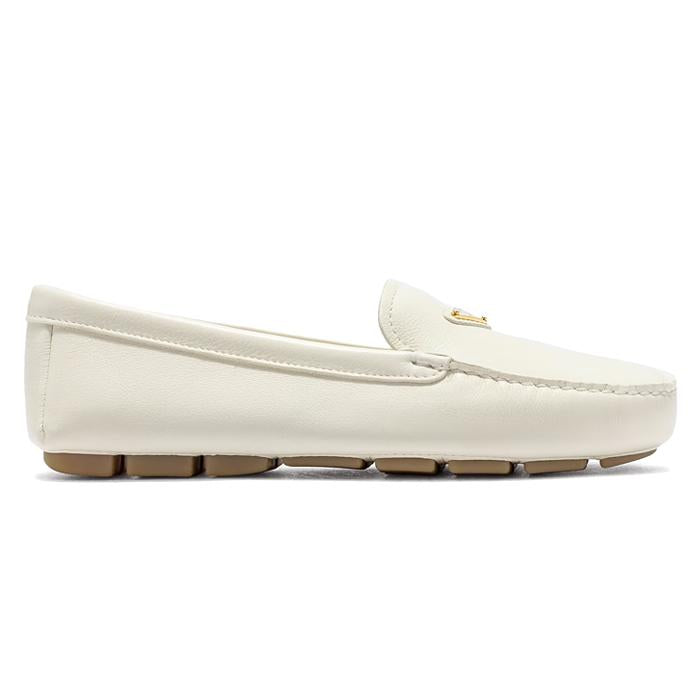 PRADA Black Leather Loafers for Women