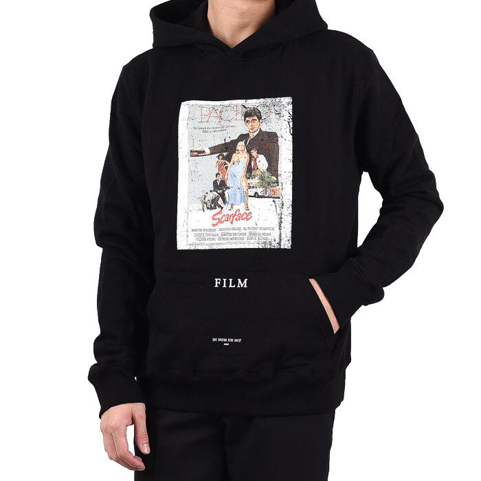 IH NOM UH NIT Al Pacino Logo Print Hooded T-Shirt for Men