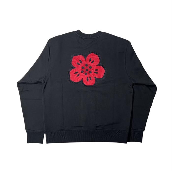 KENZO Logo Embroidered Crewneck Sweatshirt Black