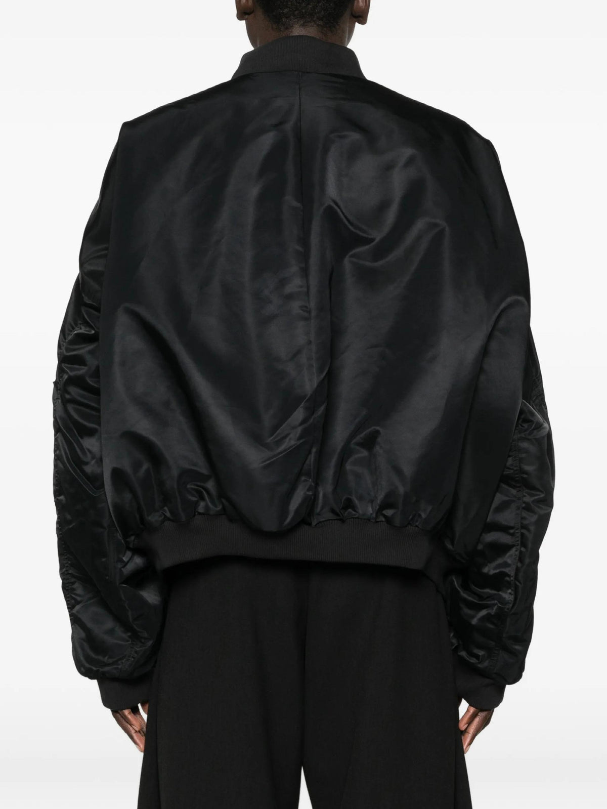WILLY CHAVARRIA adidas x Willy Chavarria Black Satin Bomber Jacket