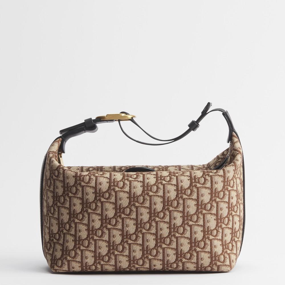DIOR Brown Dior Oblique Jacquard Zipped Card Pouch