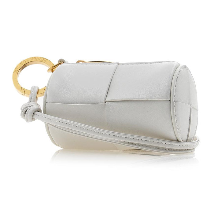 Bottega Veneta Intrecciato Leather Strap Card Case Keyring Black
