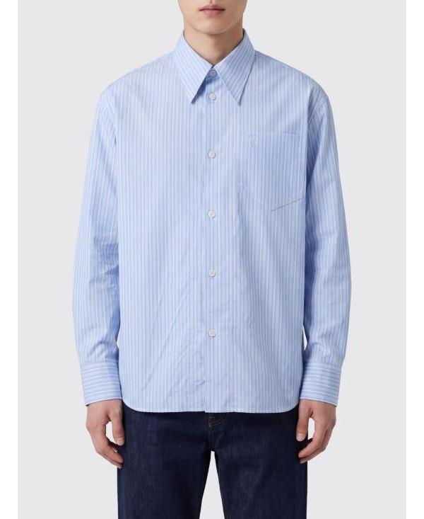 AMI Stripe Cotton Ami de Coeur Wide Shirt