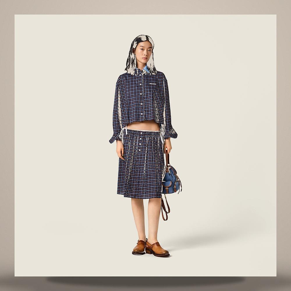 Miu Miu Checkered Shirt