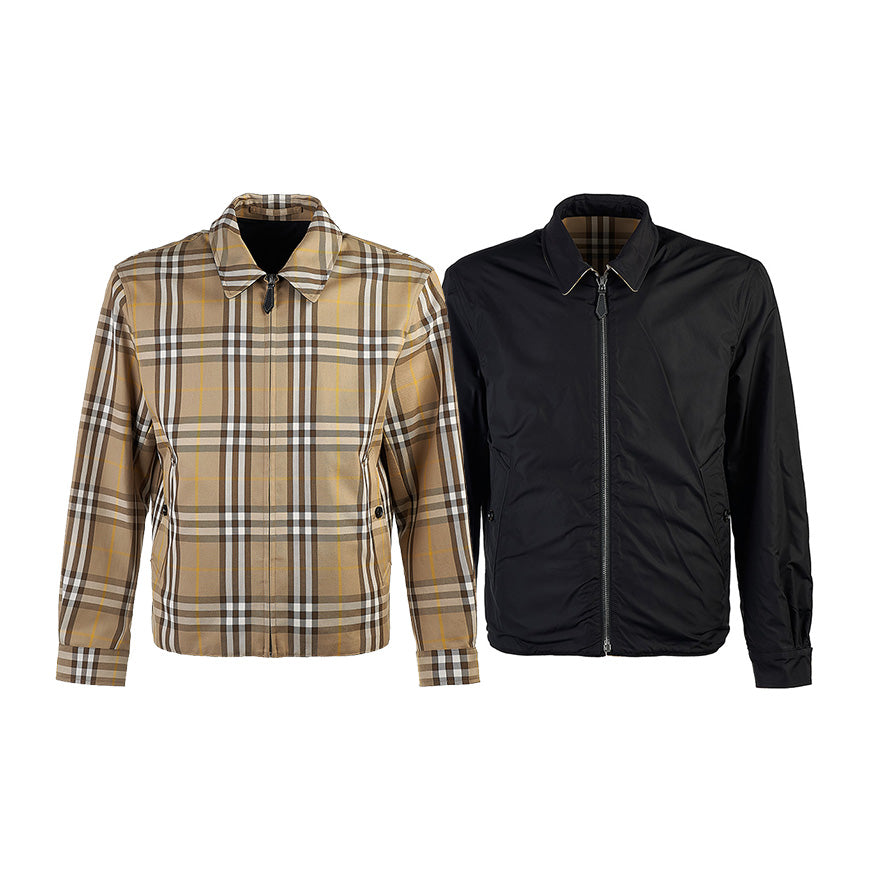 BURBERRY Men's Reversible Check Cotton Harrington 8054482 M FITZROY R CHK B2412