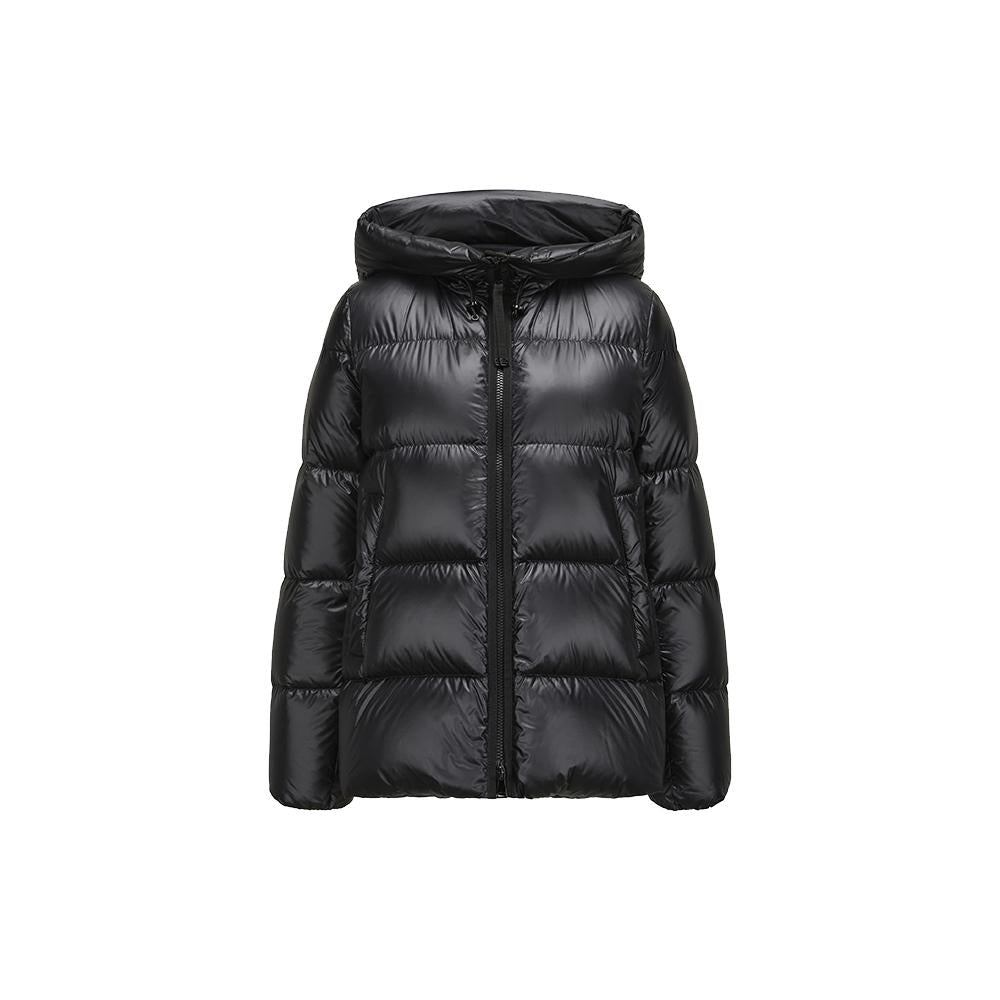 Moncler Black SERITTES Logo Patch Hooded Down Jacket 1A00158 597YG 999