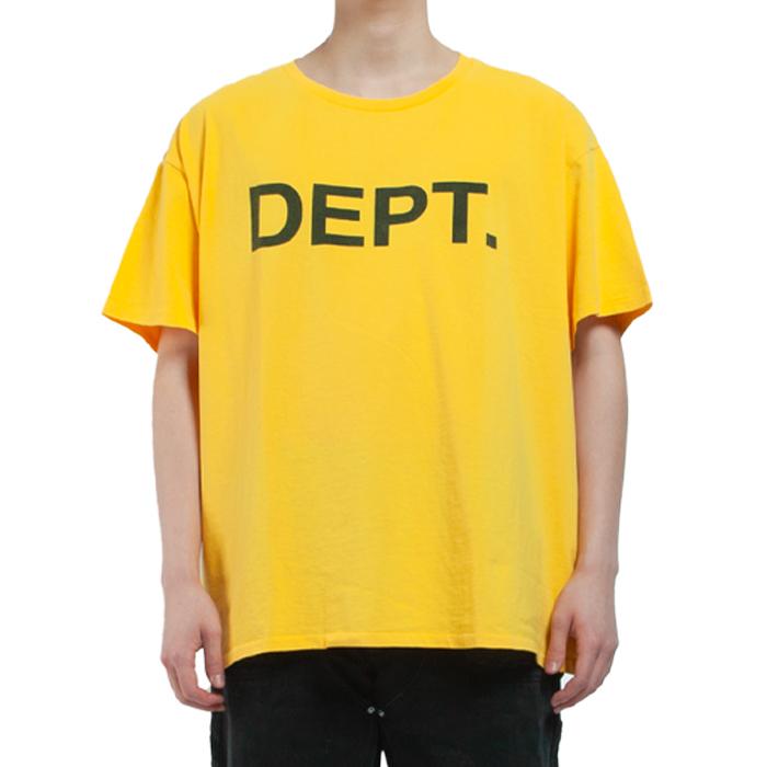 GALLERY DEPT. Back and Front Logo Standard Short Sleeve T-Shirt DST 10072 GOLD