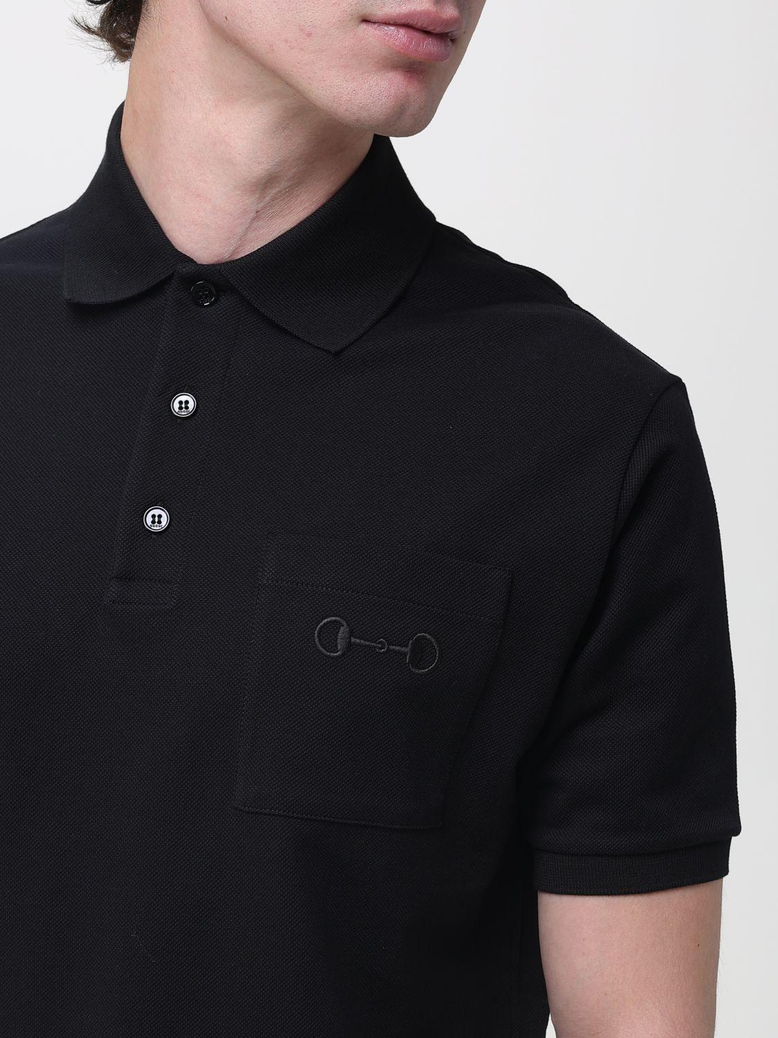 GUCCI Black Short Sleeve Polo Shirt