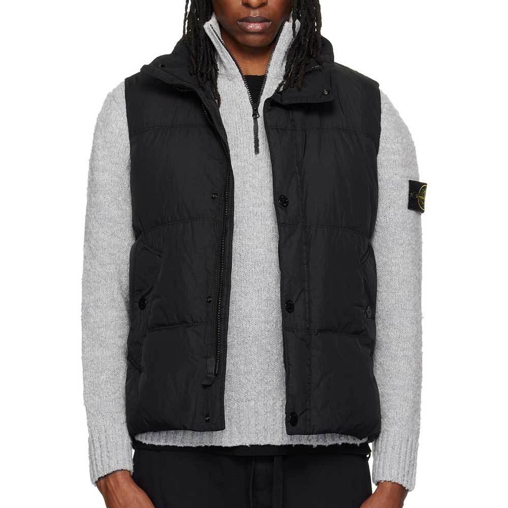 STONE ISLAND Wind-Resistant Down Puffer Vest Black Men’s