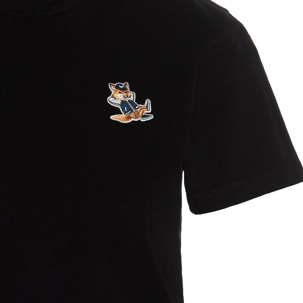 Maison Kitsune Dressed Fox Logo T-Shirt Black KW00107 KJ0008 P199